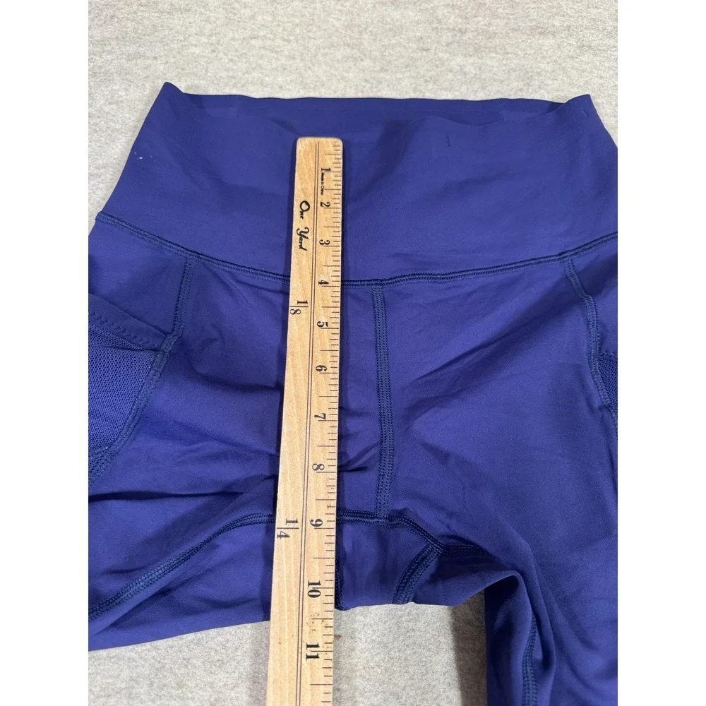 Lululemon Leggings‎ Womens 4 Blue Capri High Rise Mesh Pockets Running Yoga